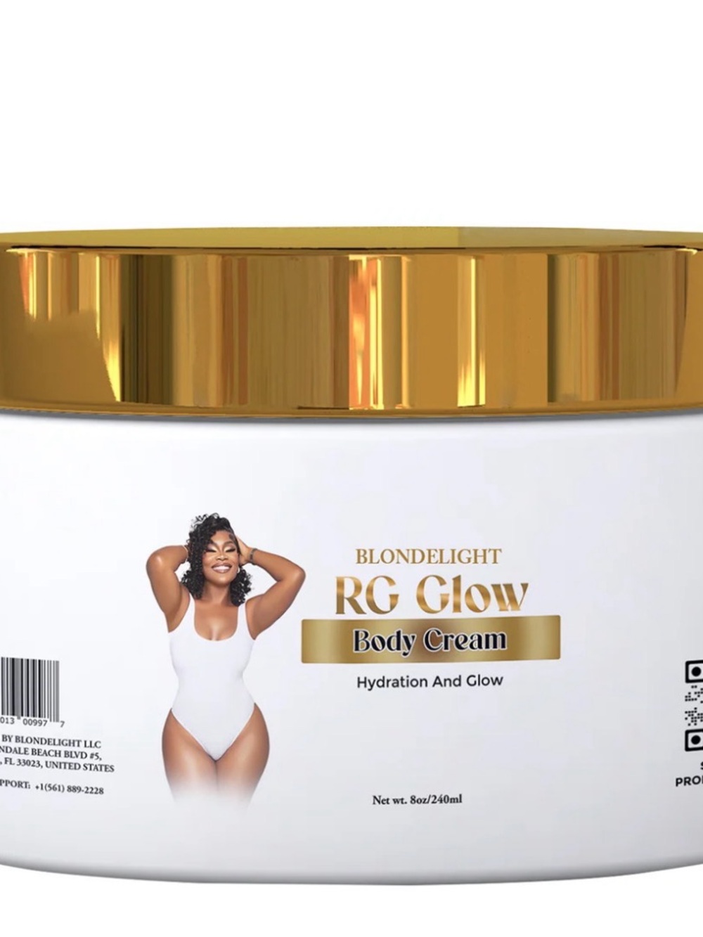 BLONDELIGHT RG Glow Body Cream — white & Gold